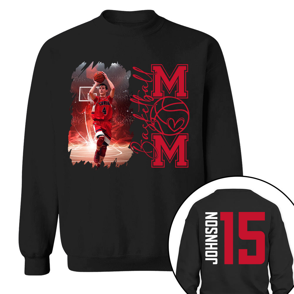 Custom Photo Basketball Shirt, Personalized Basketball Mama Shirt Nv01