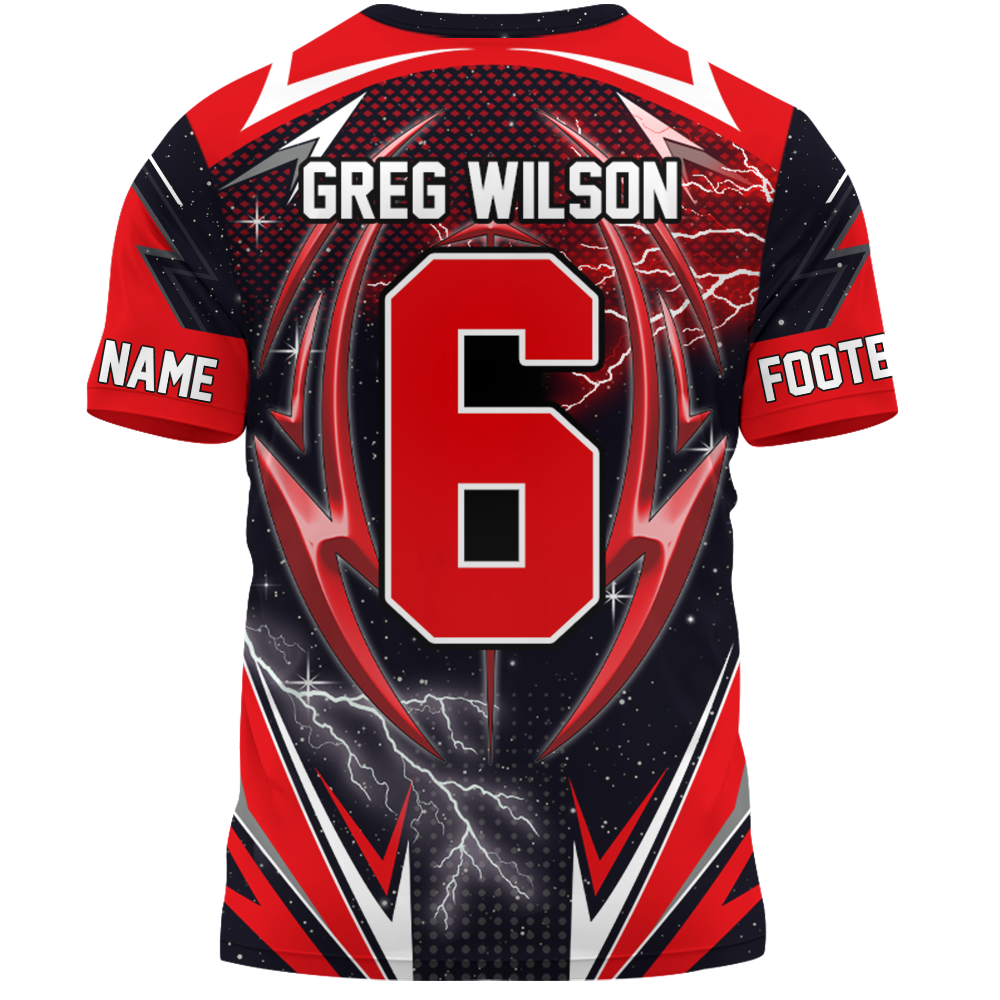 Custom Photo Football All Over Print Shirt For Football Family Game Day Shirt K1702