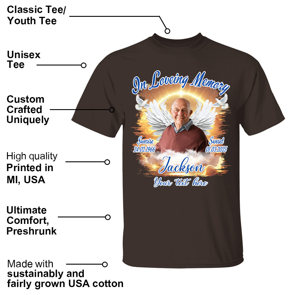 In Loving Memory - Personalized Photo Memorial Shirt Tu24