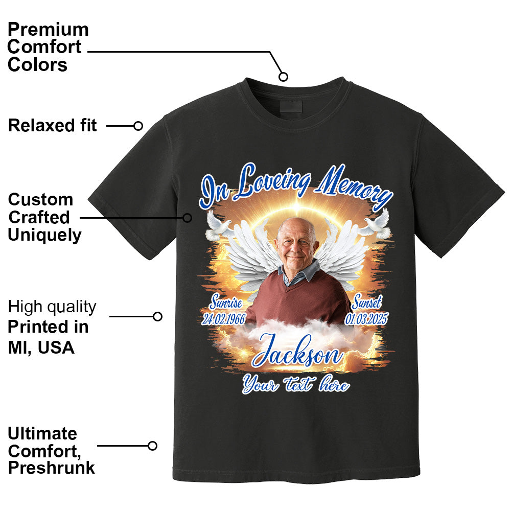 In Loving Memory - Personalized Photo Memorial Shirt Tu24