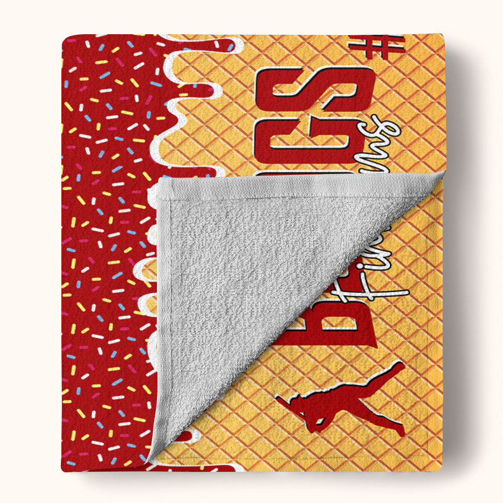 Personalized Ice Cream Drip Baseball Beach Towel, Drip Beach Towel, Pool Towel, Team Gift A2110 Tu20