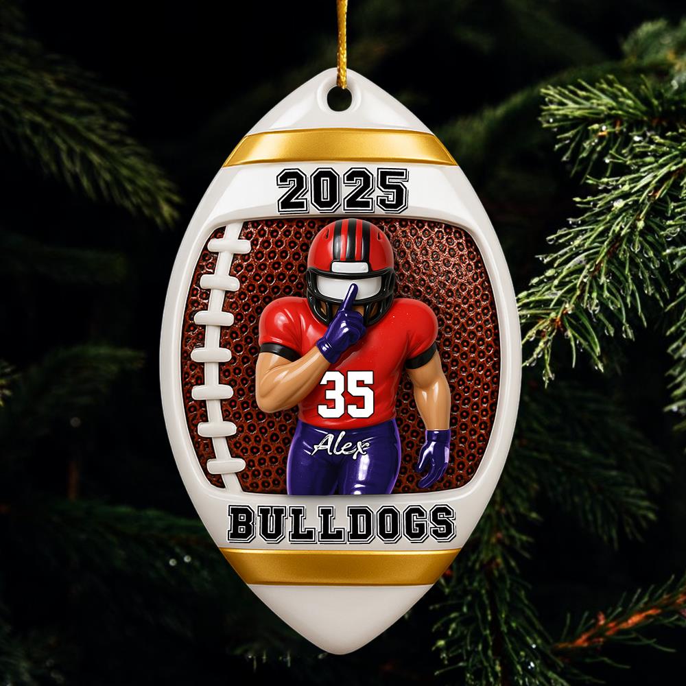 Custom Football Player Acrylic Ornament – Gift For American Football Lovers Tu24 Nh00