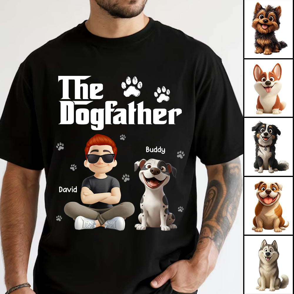 The Dogfather Dogmother - Personalized Shirt - Gift For Dog Lovers T1807 Hv01