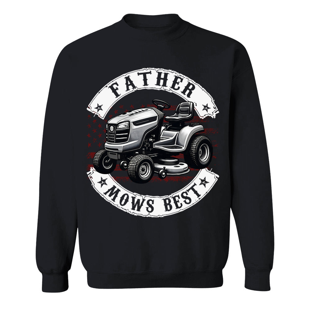 Father Mows Best Shirt, Personalized Funny Lawn Mowing Dad Shirt, Gift Idea For Father’s Day, Dad Joke T-Shirt, Yard Work Humor Tee for Dad MI209 VH01