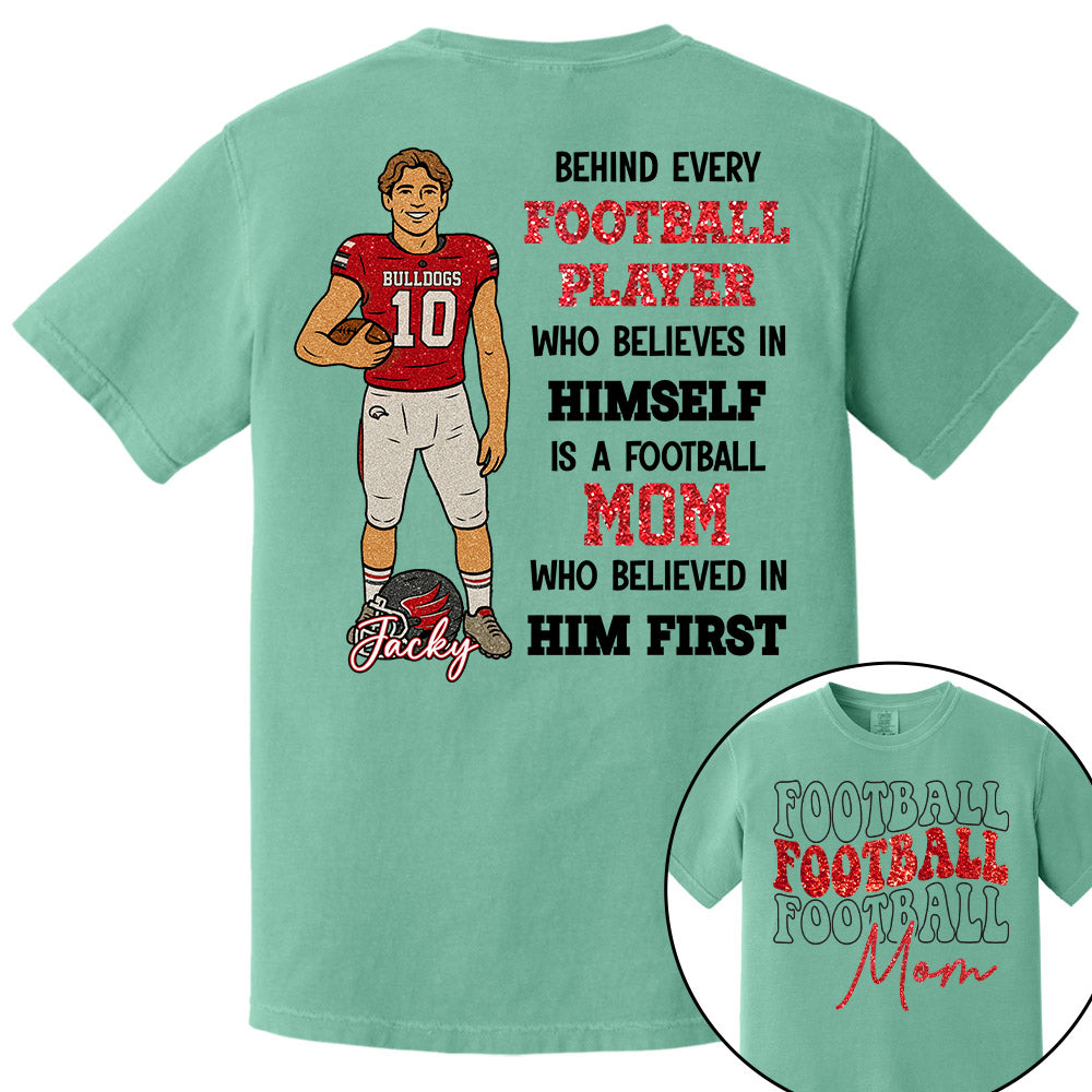 Custom Photo Behind Every Football Player Shirt - Personalized Shirt For Football Family Tu24 Pt99