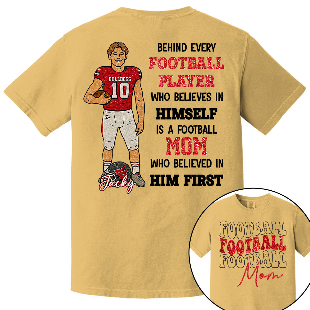 Custom Photo Behind Every Football Player Shirt - Personalized Shirt For Football Family Tu24 Pt99