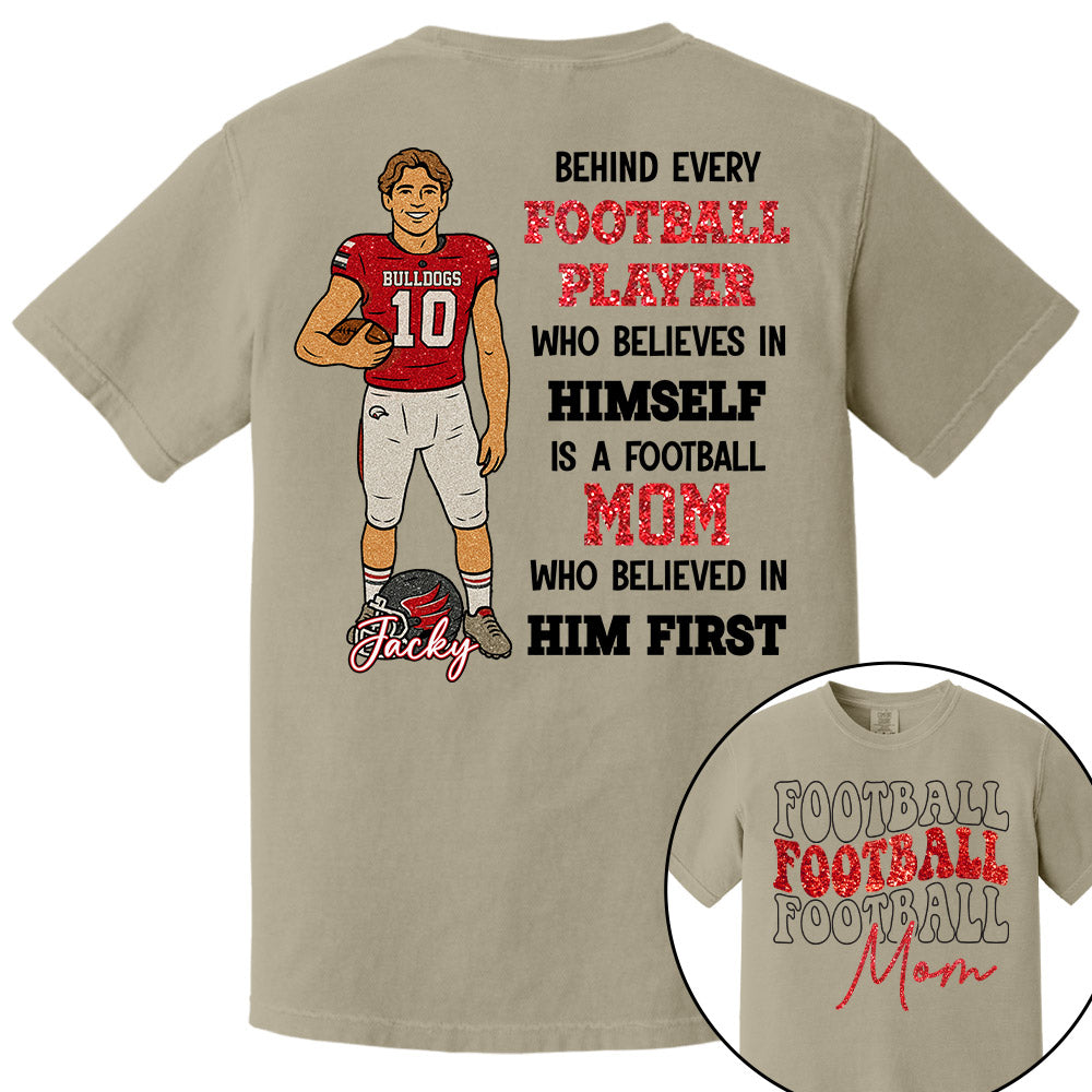 Custom Photo Behind Every Football Player Shirt - Personalized Shirt For Football Family Tu24 Pt99