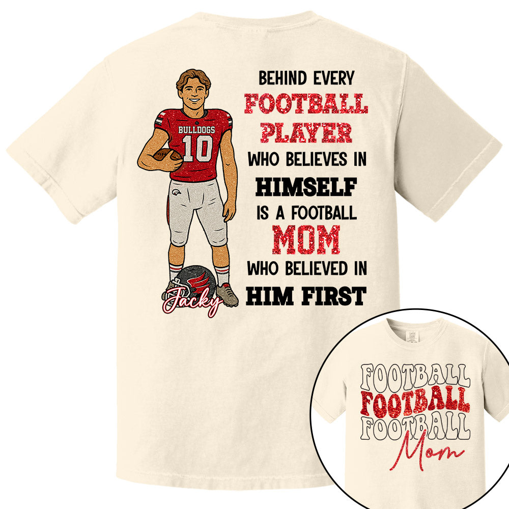 Custom Photo Behind Every Football Player Shirt - Personalized Shirt For Football Family Tu24 Pt99