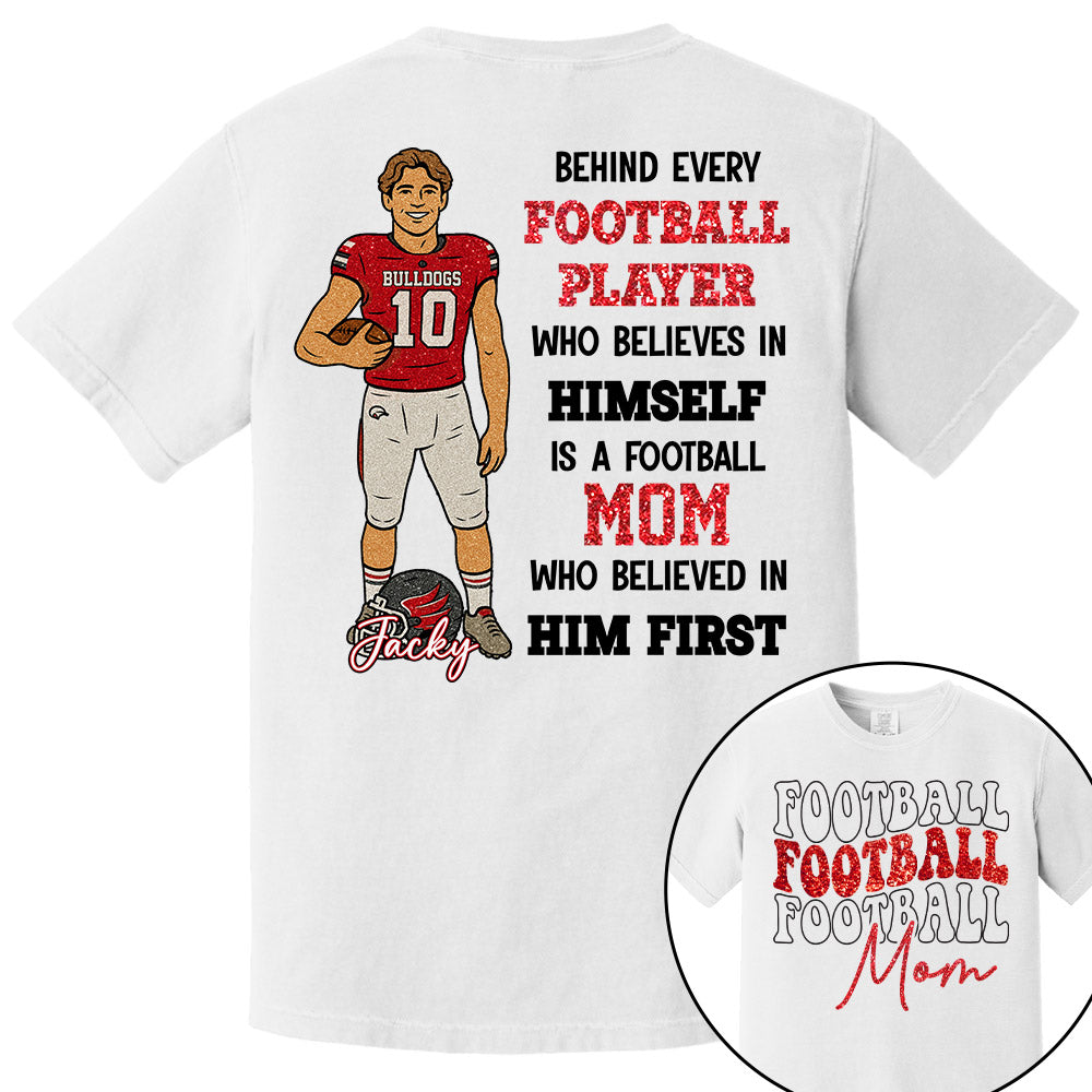 Custom Photo Behind Every Football Player Shirt - Personalized Shirt For Football Family Tu24 Pt99