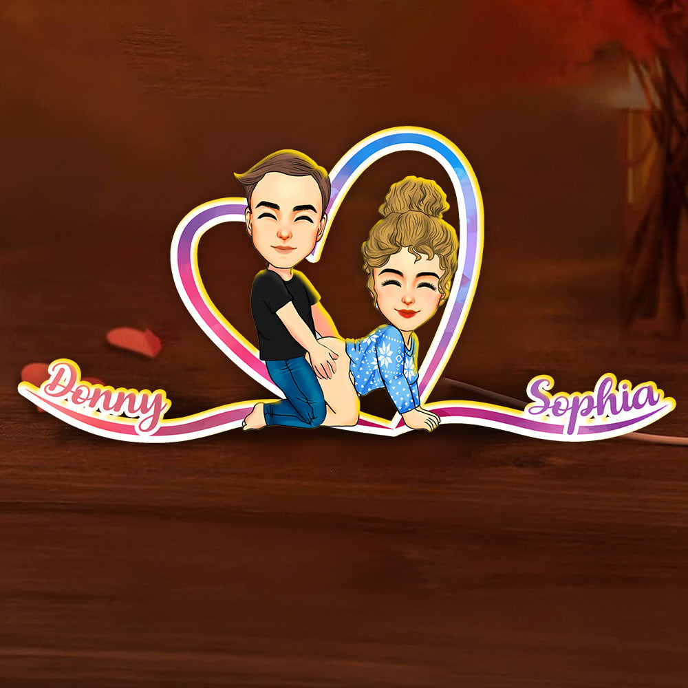 Personalized Couple LED Light Box Christmas Gift Decoration Tu24 Pt99