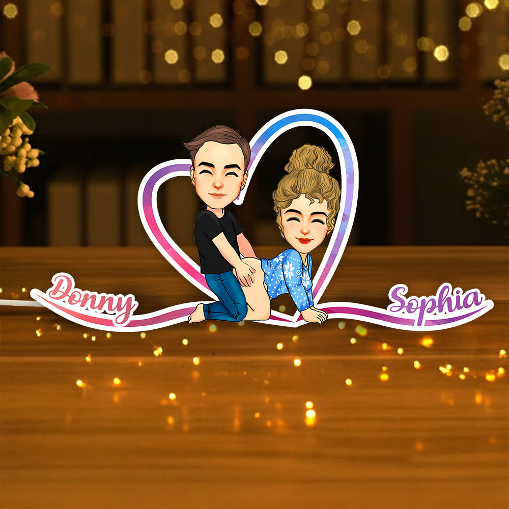 Personalized Couple LED Light Box Christmas Gift Decoration Tu24 Pt99