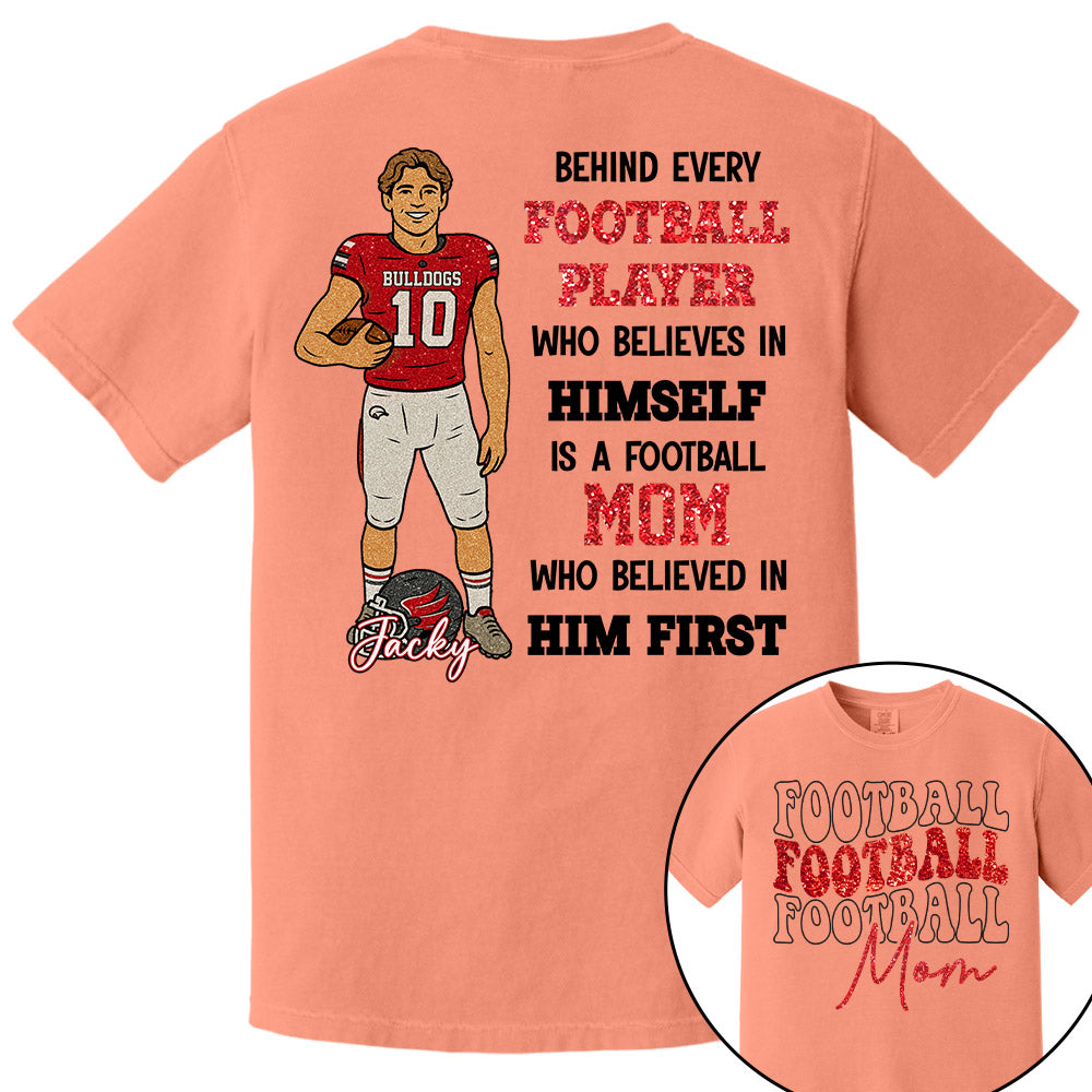 Custom Photo Behind Every Football Player Shirt - Personalized Shirt For Football Family Tu24 Pt99