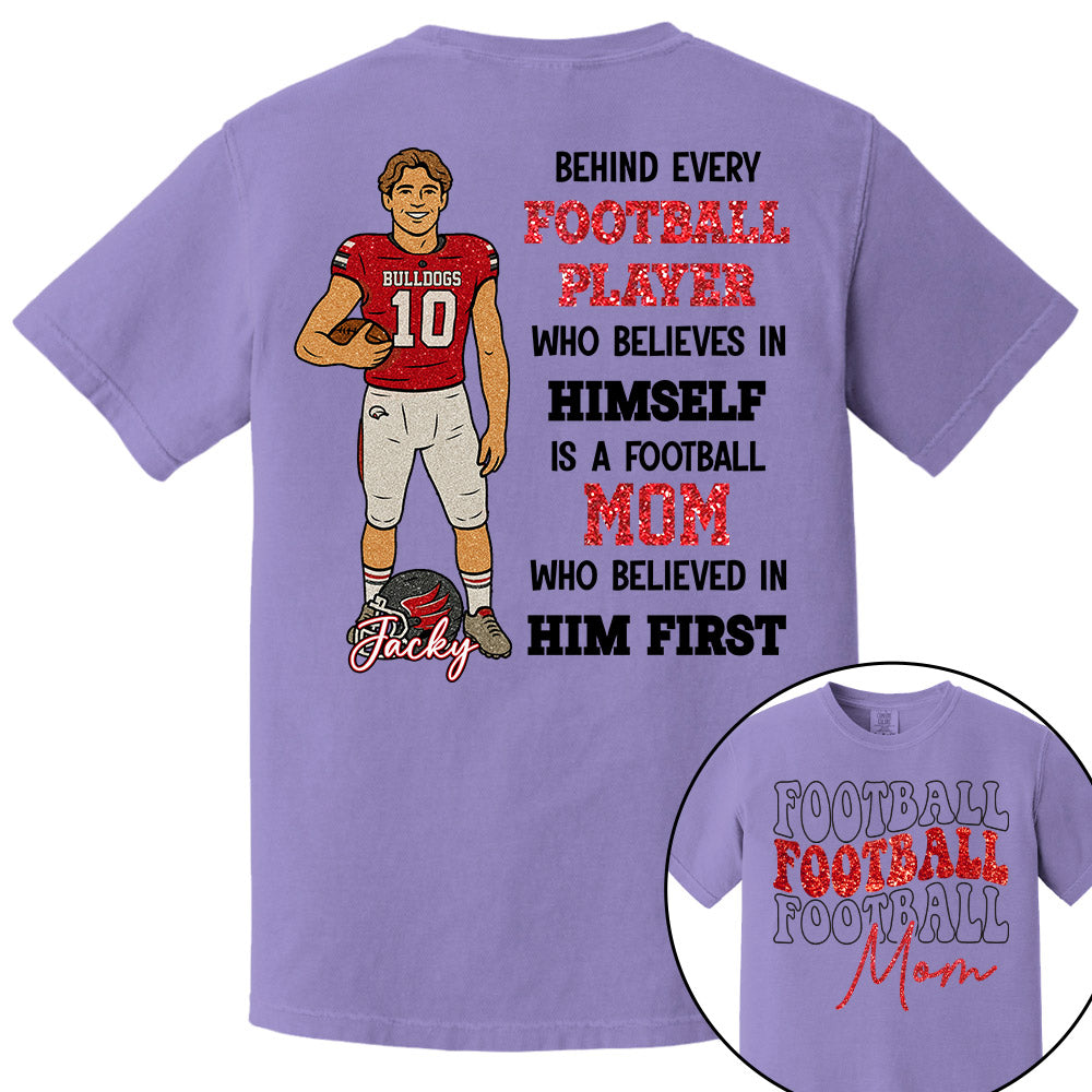 Custom Photo Behind Every Football Player Shirt - Personalized Shirt For Football Family Tu24 Pt99