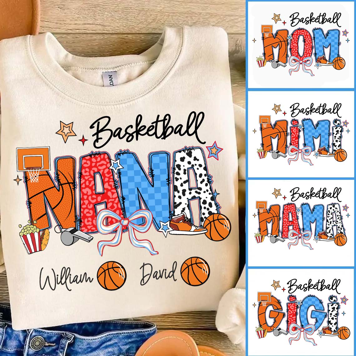Basketball Mama - Personalized Shirt Gift For Grandma