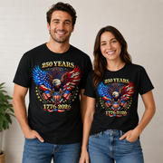 USA 250 Years Anniversary T-Shirt, 4th of July Independence Day Patriotic Tee Hv01