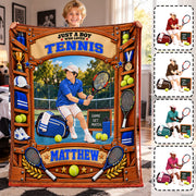 Custom Just A Boy Who Loves Tennis Blanket, Gift For Tennis Lovers L0411 Tm01 KL07