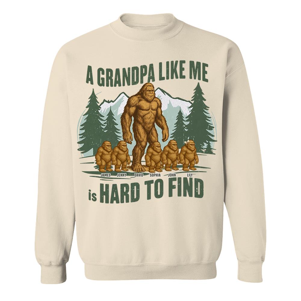 Retro Funny Bigfoot Dad Shirt, Funny A Dad Like Me Is Hard To Find T-Shirt, Popular Fathers Day Shirt, Fathers Day Gift, Cool Dad Gift Hv01