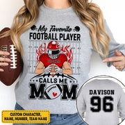 Personalized Shirt My Favorite Football Player Calls Me Mom Football Shirt K1702