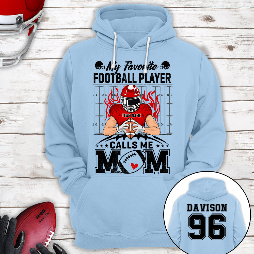 Personalized Shirt My Favorite Football Player Calls Me Mom Football Shirt K1702