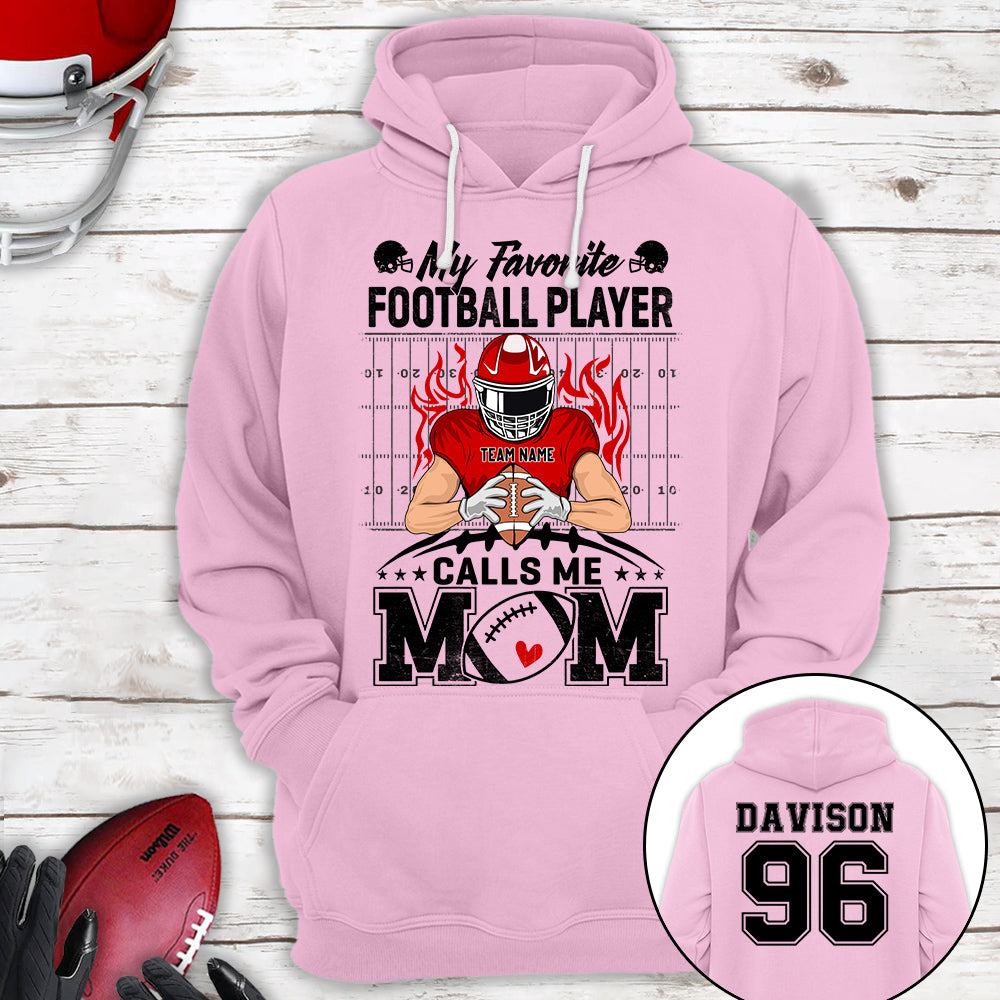 Personalized Shirt My Favorite Football Player Calls Me Mom Football Shirt K1702