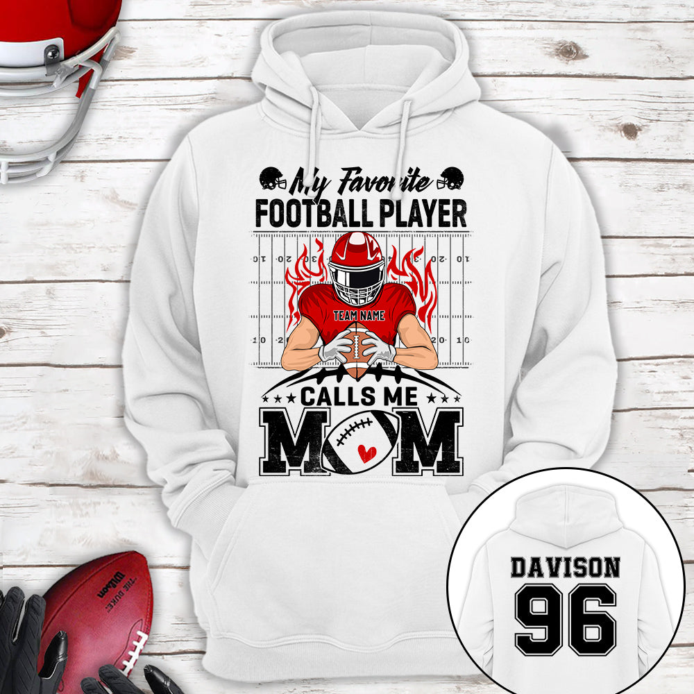 Personalized Shirt My Favorite Football Player Calls Me Mom Football Shirt K1702