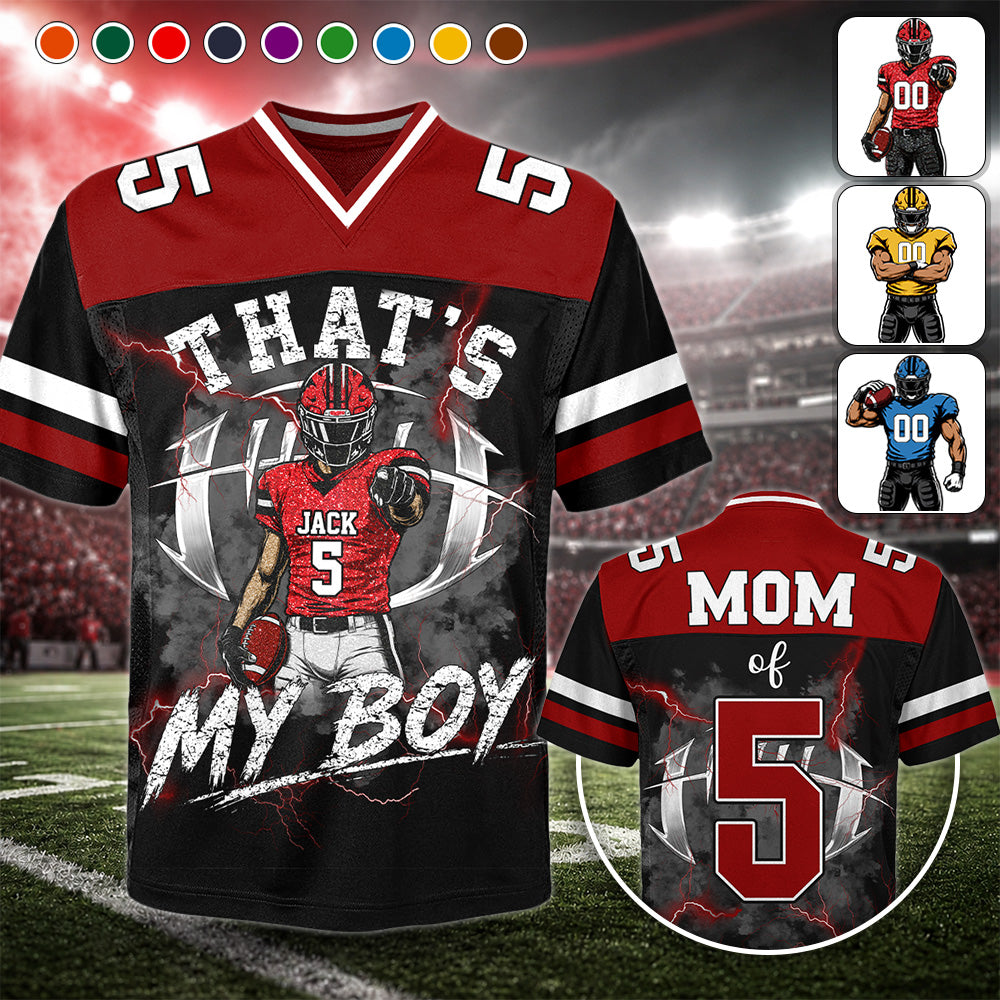 Personalized That’s My Boys ,Custom Player Name Number Game Day Mom Jersey, Football Mom Gift Na02 Hv01