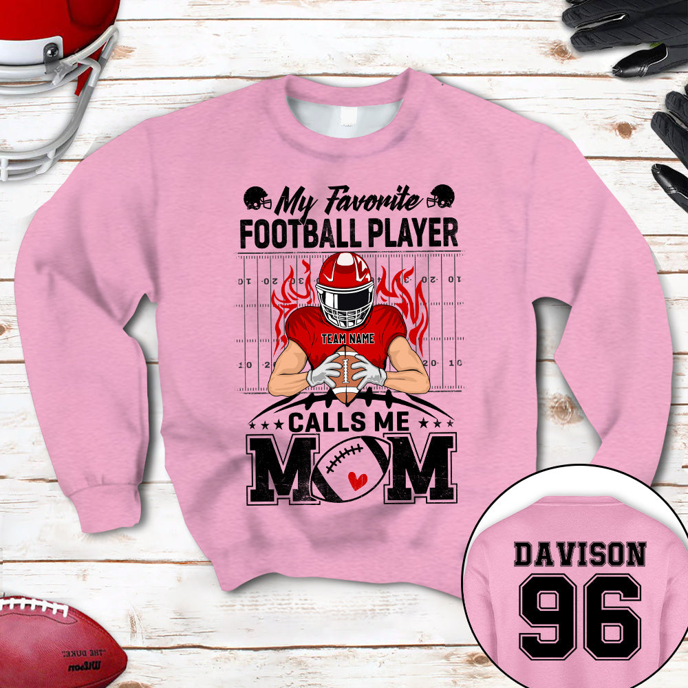 Personalized Shirt My Favorite Football Player Calls Me Mom Football Shirt K1702