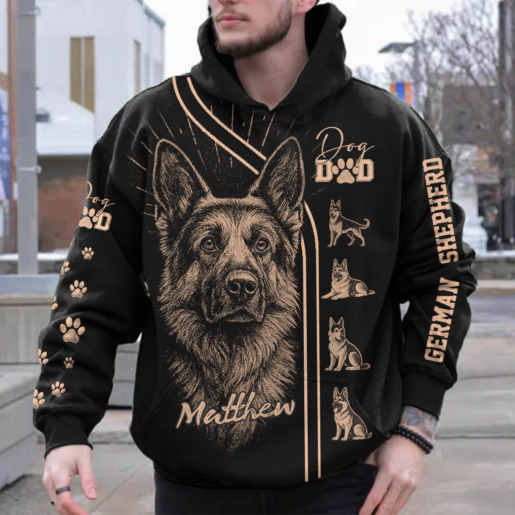 German Shepherd, Personalized Bleach Style Dog Shirt, Gift For Dog Lover T1807 Pt99