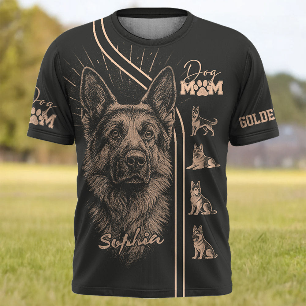 German Shepherd, Personalized Bleach Style Dog Shirt, Gift For Dog Lover T1807 Pt99