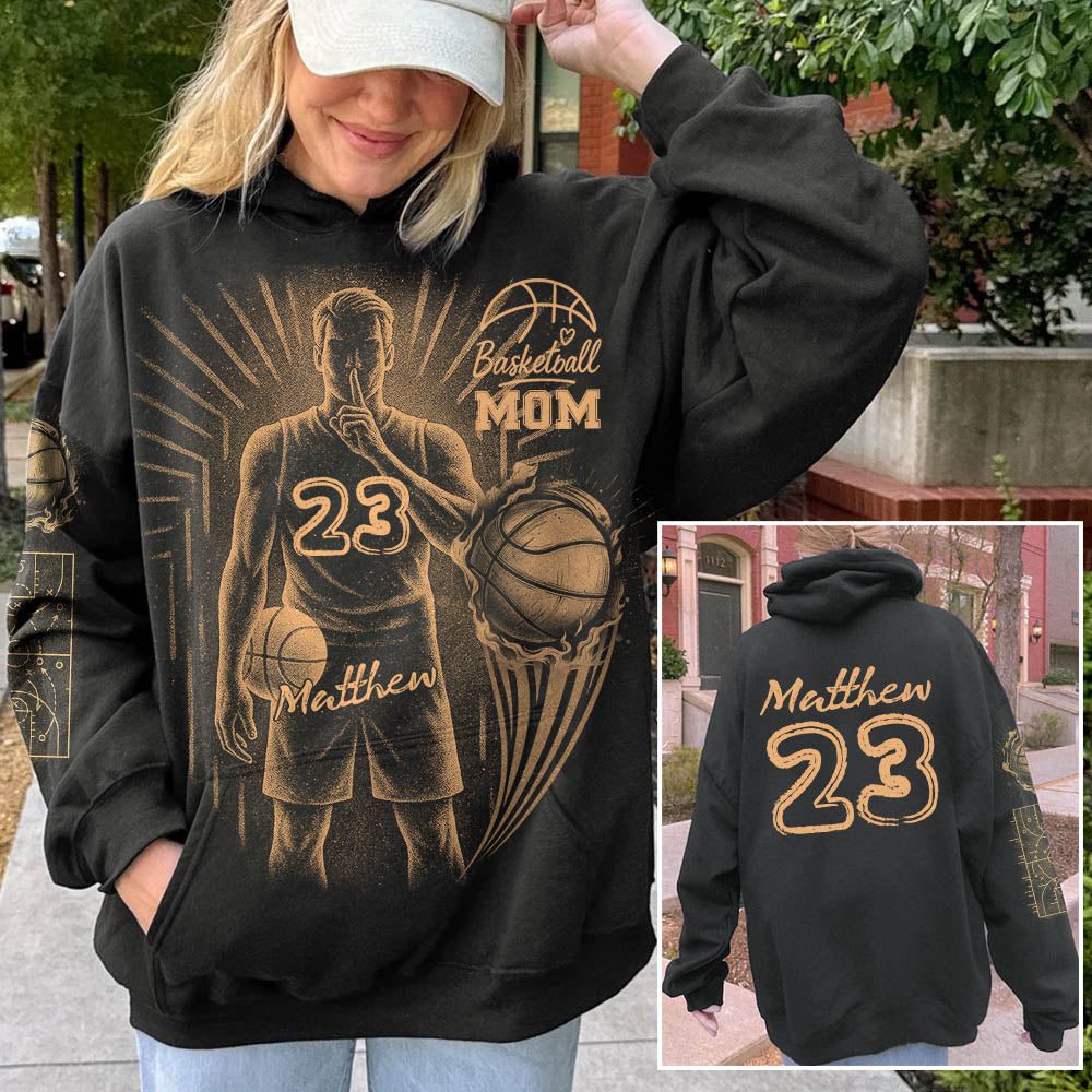 Personalized Bleach Style Basketball Shirt For Basketball Mom Pt99