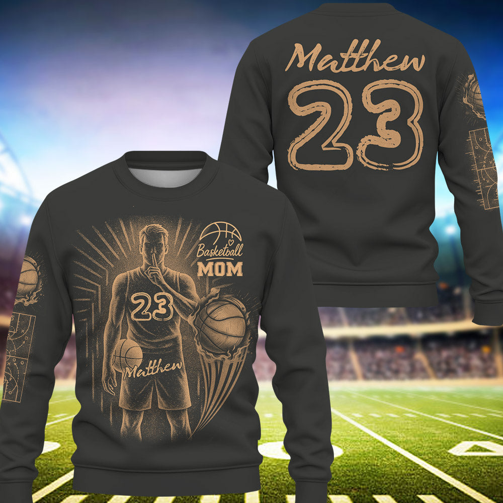 Personalized Bleach Style Basketball Shirt For Basketball Mom Pt99