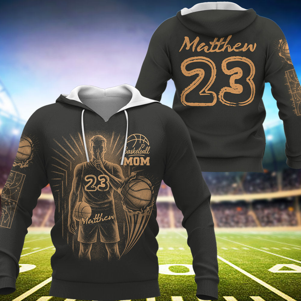 Personalized Bleach Style Basketball Shirt For Basketball Mom Pt99