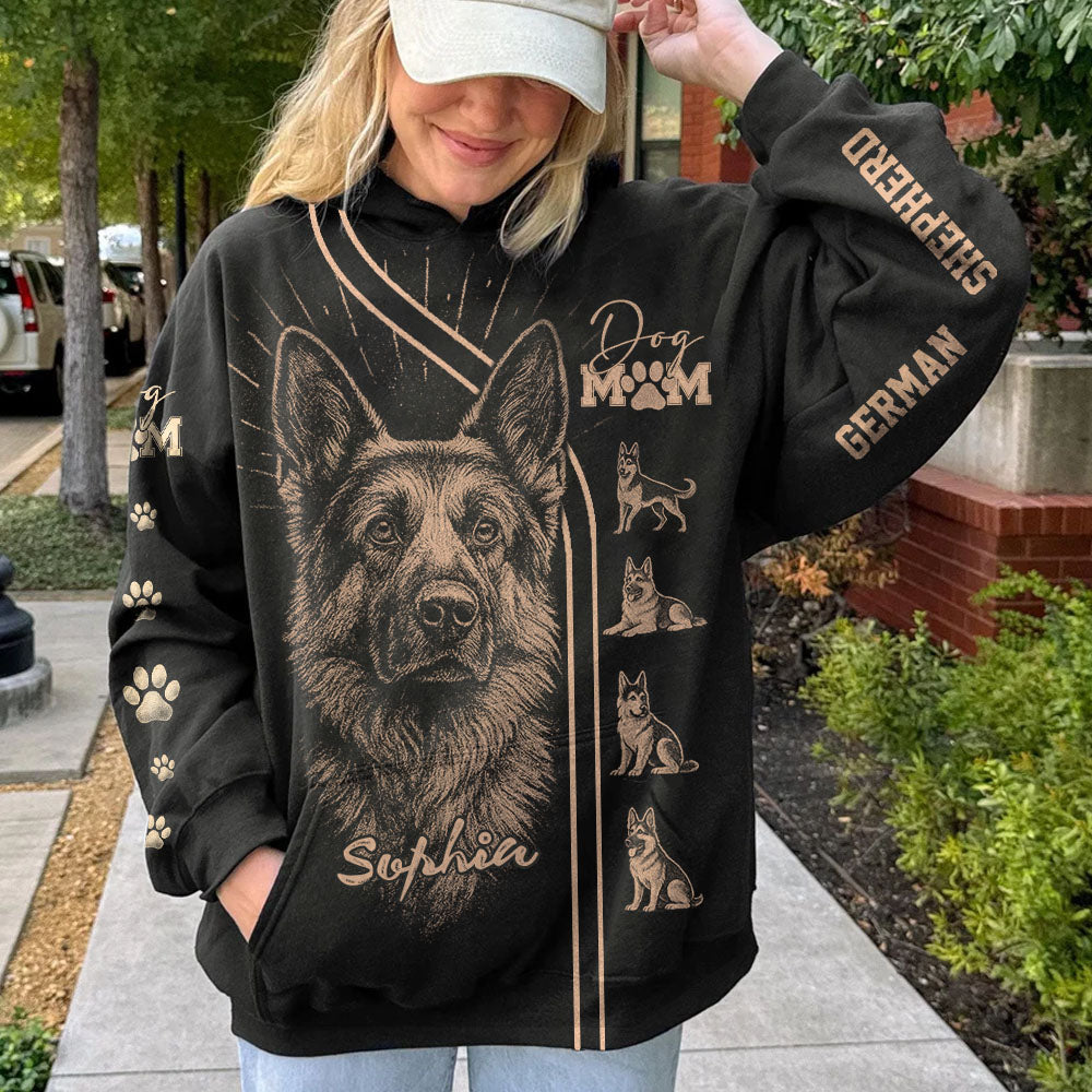 German Shepherd, Personalized Bleach Style Dog Shirt, Gift For Dog Lover T1807 Pt99