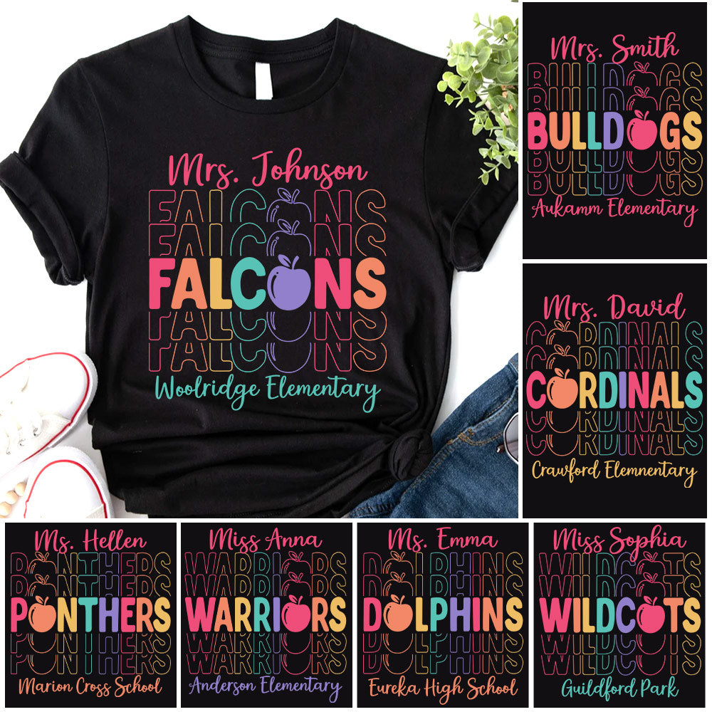 School Mascot Shirt Personalized School Spirit Gift For Teacher Ph99 Do99