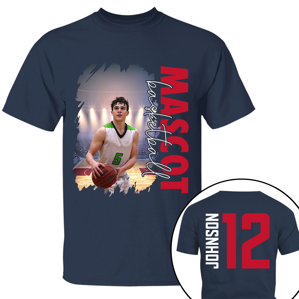 Custom Photo Basketball Shirt, Personalized Basketball Mom Shirt, Game Day Basketball Hoodie, Basketball Dad Sweatshirt