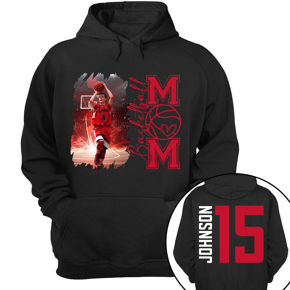 Custom Photo Basketball Shirt, Personalized Basketball Mama Shirt Nv01
