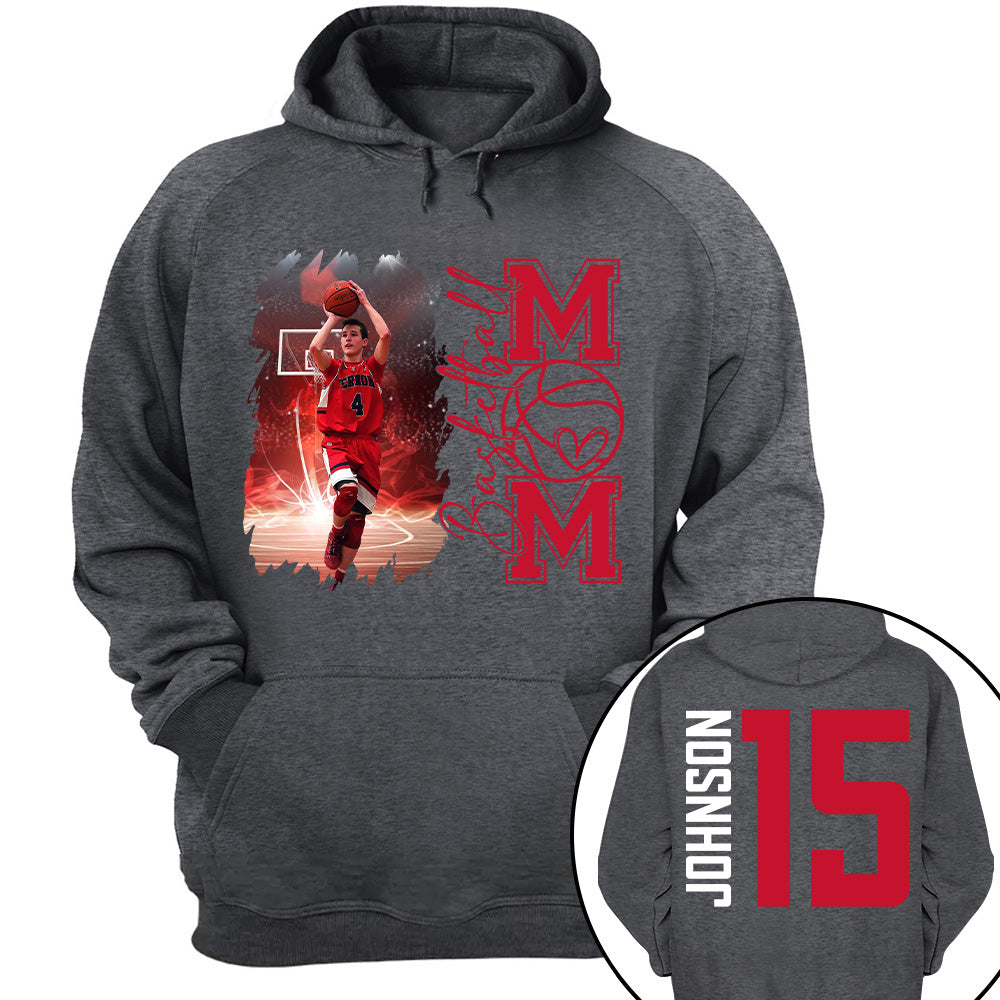Custom Photo Basketball Shirt, Personalized Basketball Mama Shirt Nv01