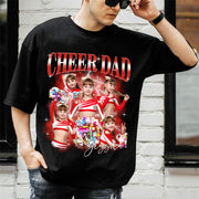 Personalized Cheer Dad Shirt - Custom Photo Cheer Dad, Game Day Cheer Leading Your Own Pictures