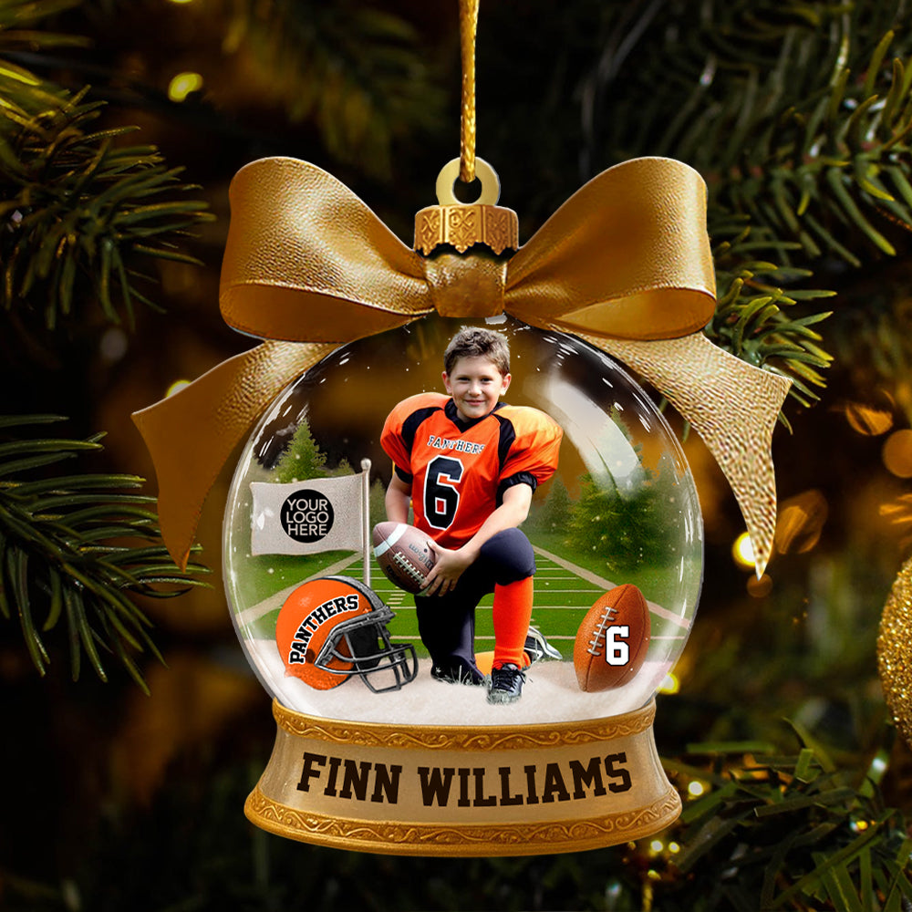 Custom Photo - Football Season Is Coming Personalized Football Transparent Ornament Vr2 Tu24 Hv01