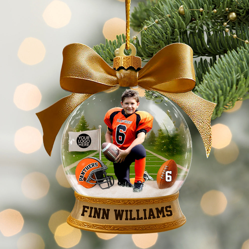 Custom Photo - Football Season Is Coming Personalized Football Transparent Ornament Vr2 Tu24 Hv01