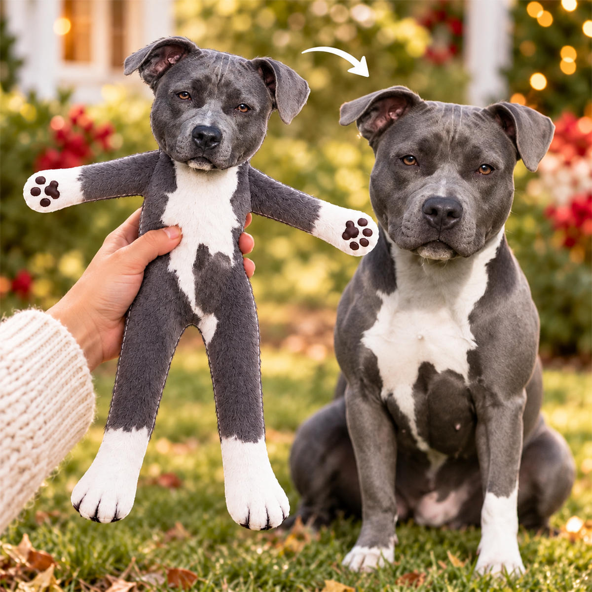 Personalized Pit Bull Photo Pet Squishy Toy Poseable Plush Doll, Funny Gift For Dog Mom, Dad, Pet Lover T1807 T24 TL06
