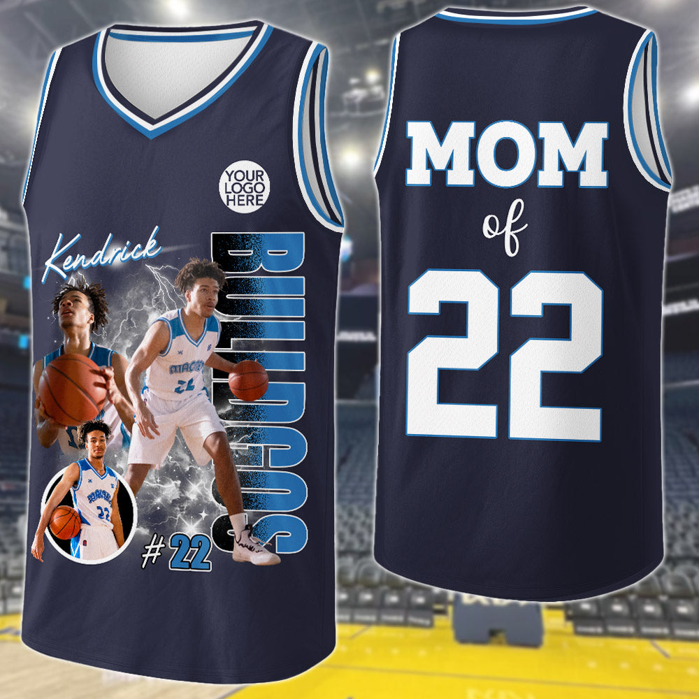 Custom Photo Basketball Player Basketball Jersey- Personalized Team Name School Name Bootleg Jersey A2110 Pt99