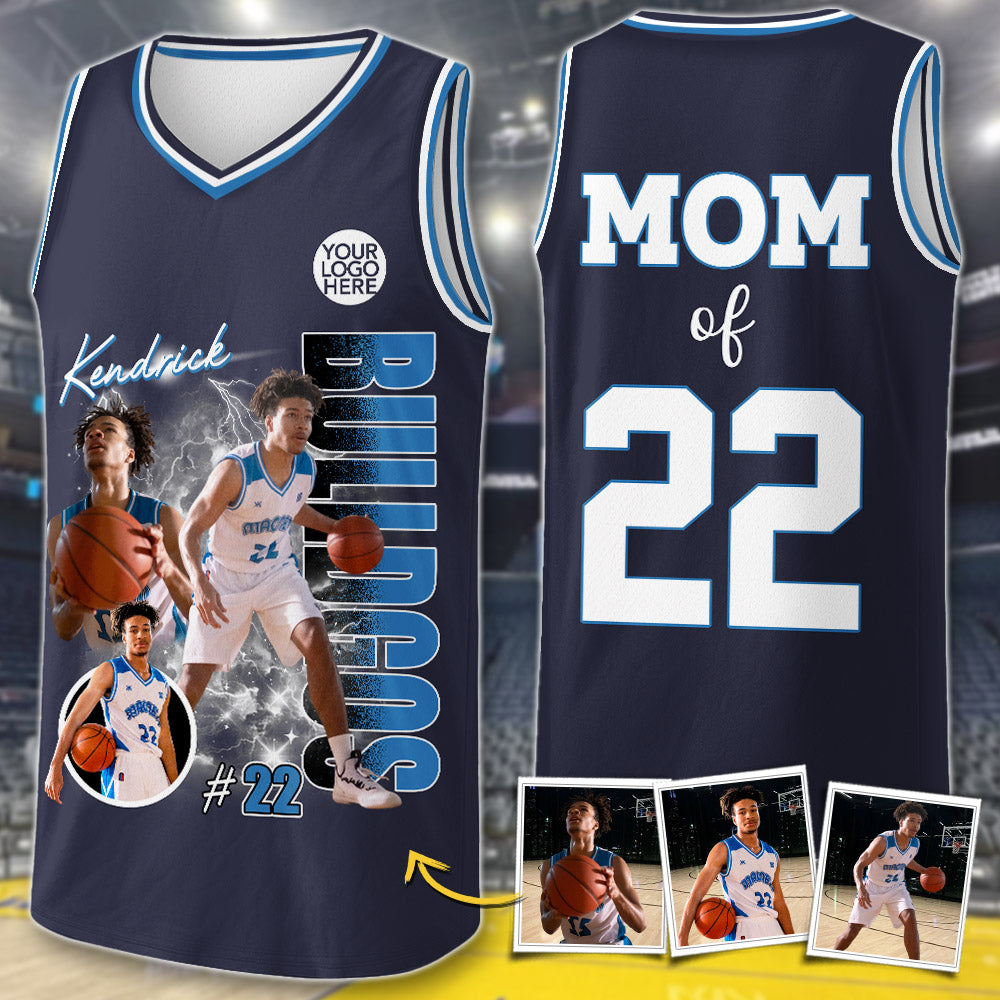 Custom Photo Basketball Player Basketball Jersey- Personalized Team Name School Name Bootleg Jersey A2110 Pt99