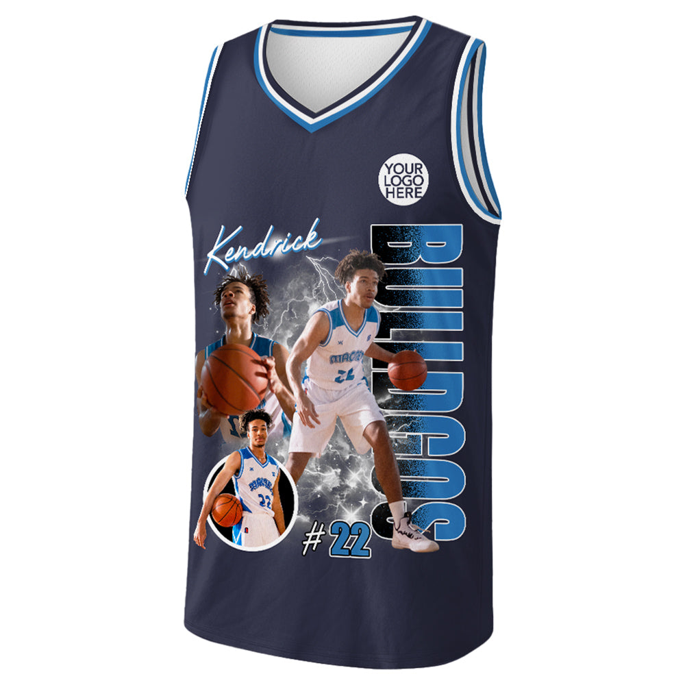 Custom Photo Basketball Player Basketball Jersey- Personalized Team Name School Name Bootleg Jersey A2110 Pt99