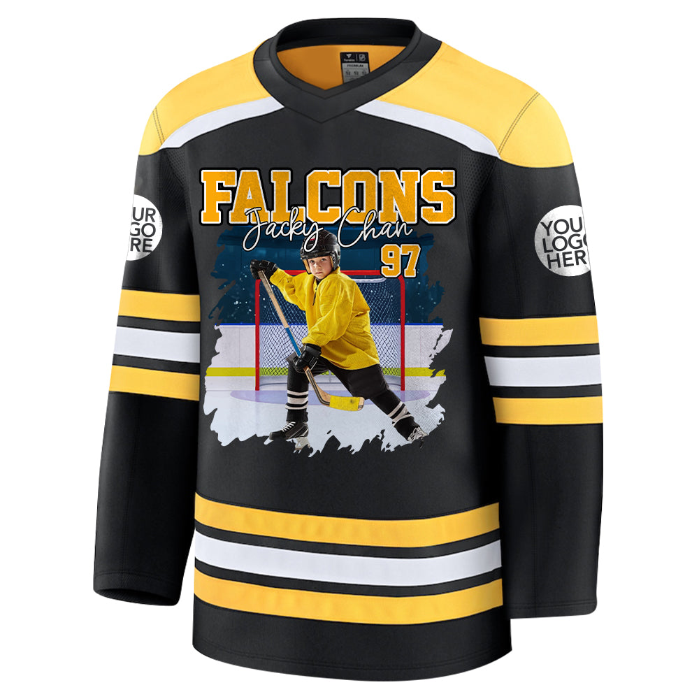 Ice Hockey Personalized Jersey Shirt Custom Photo And Team Name, Custom Ice Hockey Jersey Gift Tu20