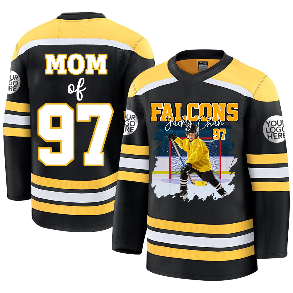 Ice Hockey Personalized Jersey Shirt Custom Photo And Team Name, Custom Ice Hockey Jersey Gift Tu20