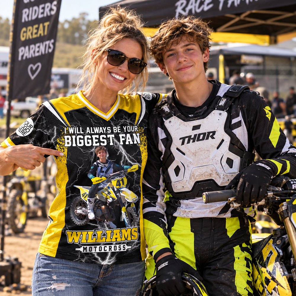 Custom I Will Always Be Your Biggest Fan Motocross Mom Shirt, Gift For Motocross Lovers L0411 Hv01