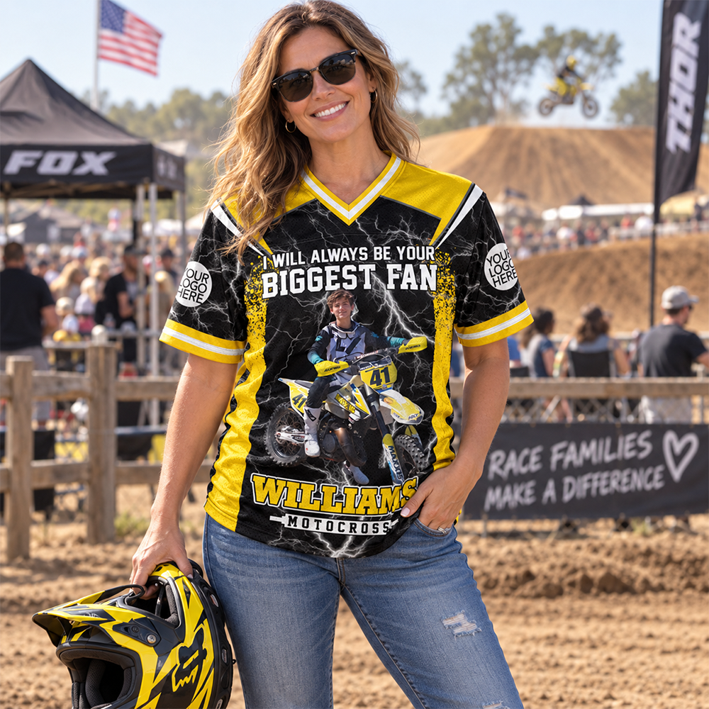 Custom I Will Always Be Your Biggest Fan Motocross Mom Shirt, Gift For Motocross Lovers L0411 Hv01