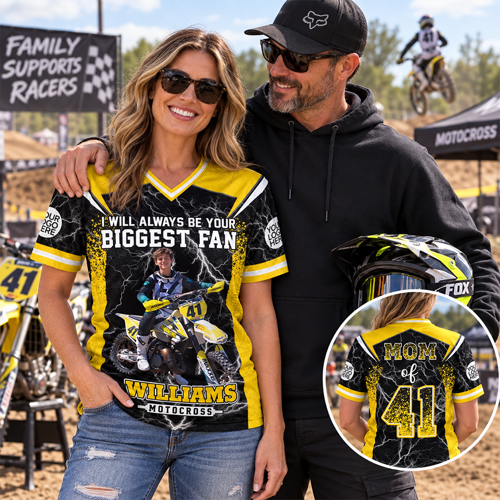 Custom I Will Always Be Your Biggest Fan Motocross Mom Shirt, Gift For Motocross Lovers L0411 Hv01