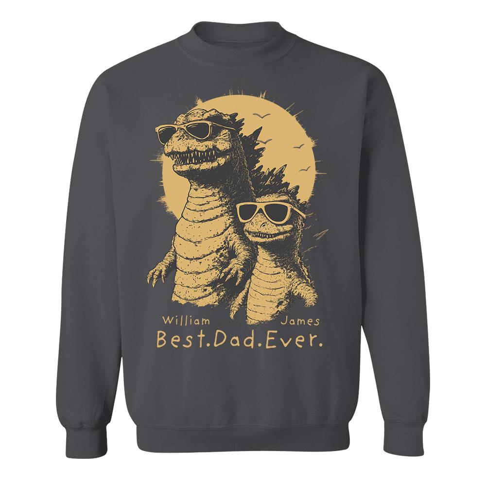 Personalized Best Dad Ever Dadzilla T-Shirt Father Day Gifts for Dad Funny Papa Tshirt Cool Daddy Dinosaur Tee Hv01